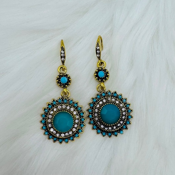 Classic Retro Sun Shaped Bohemian long Earrings - Picture 2 of 3